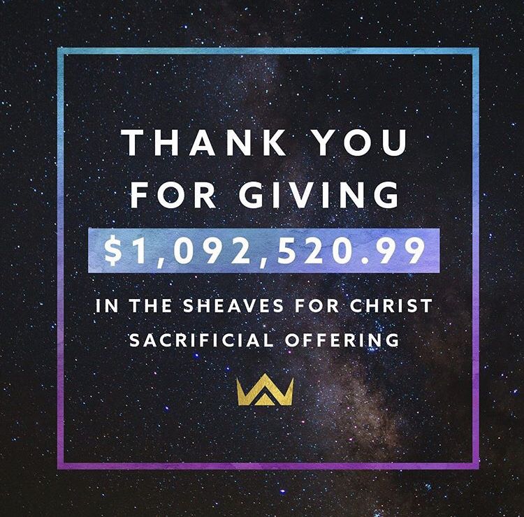 VDYM's tweet photo. You’re giving to Sheaves for Christ is measurable but your impact is immeasurable. Let’s continue to give and watch God do the unprecedented. #treasure #SFC19 #vdym https://t.co/ZnpjNRClTj