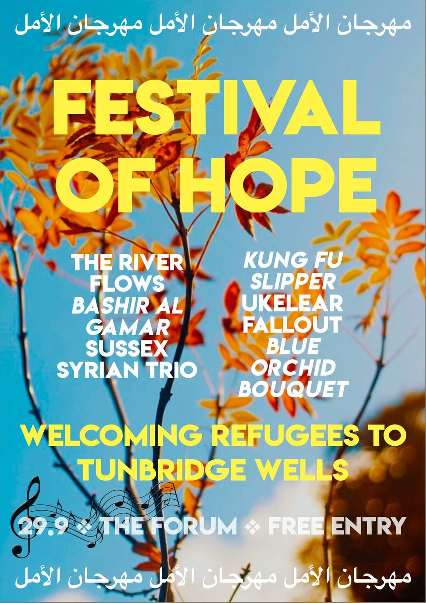 Not only are we excited to play @TONBRIDGECALL this Saturday, but bank holiday weekend is the annual @Local_and_Live festival. Find us at @twforum for the Sunday night after party. AND... at the end of September, in that lovely venue again for #FestivalOfHope 😉 😄 😘
