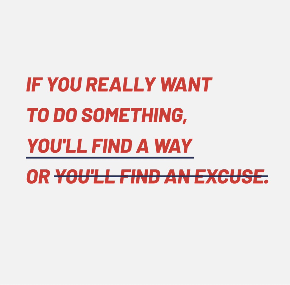 JairekRobbins's tweet photo. Drop a ππ½β€οΈ in the comments if you are 100% going to find a way this week! .
.
Either youβll find a way or youβll find an excuse... how bad do you want results this week!? .
.
#learnitliveitgiveit #excuses #goals #progress #vision #miasion #masterπ https://t.co/9D1jsOoc39