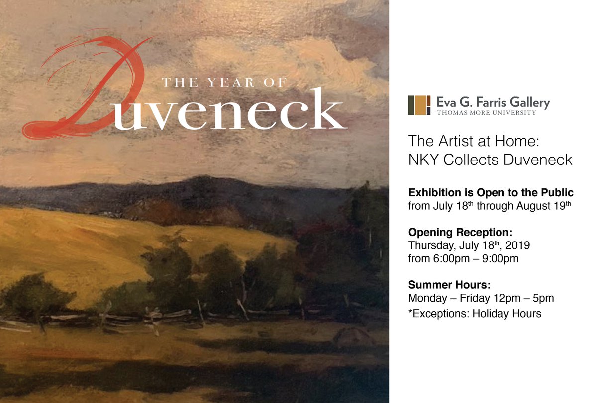 Check out the Frank Duveneck art exhibit at the Eva G. Farris Art Gallery before it's too late!

Learn more ➡️ more.thomasmore.edu/?p=8001&blm_ai…
<a href="/ENQThingsToDo/">Things To Do Cincy</a> <a href="/explorenky/">Explore NKY</a> <a href="/KentuckyCulture/">Kentucky Culture</a> #NKYArt #LocalArt