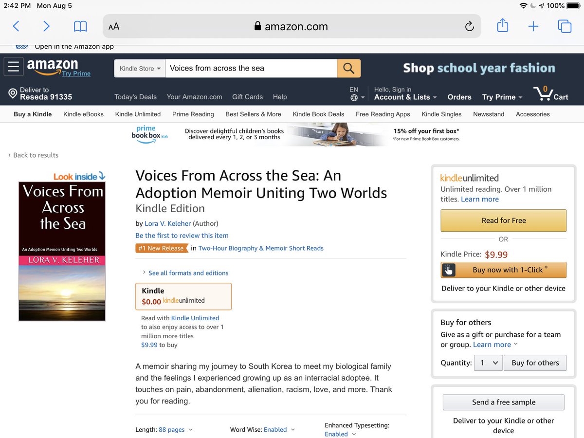 LoraVKeleher's tweet photo. My book is the number 1 new release in its category on Amazon!!! #Grateful #euphoric https://t.co/0Sadeiqp2x