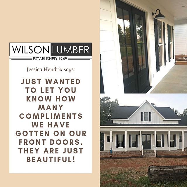 WilsonLumber's tweet photo. Customers love our selection of entryway doors! Thank you, Jessica, for the kind words! #frontdoor #entryway #fiberglass #doubledoor #thermatrudoors #bronze #wilsonlumber #buildingmaterials #buildingrelationships #buildingcommunities https://t.co/CbPUIMJKok https://t.co/ZxdB2Th6Us
