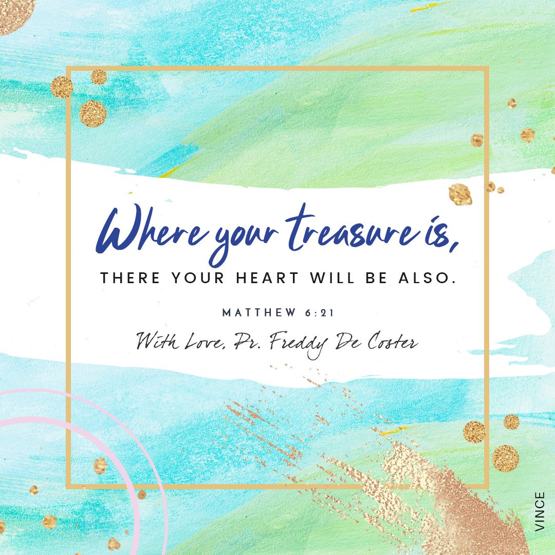 FreddyDeCoster1's tweet photo. Matthew 6:21 #pastorfreddy #freddydecoster #worldofgrace #youversion #faith #bible #love https://t.co/tKd8STz6Vw