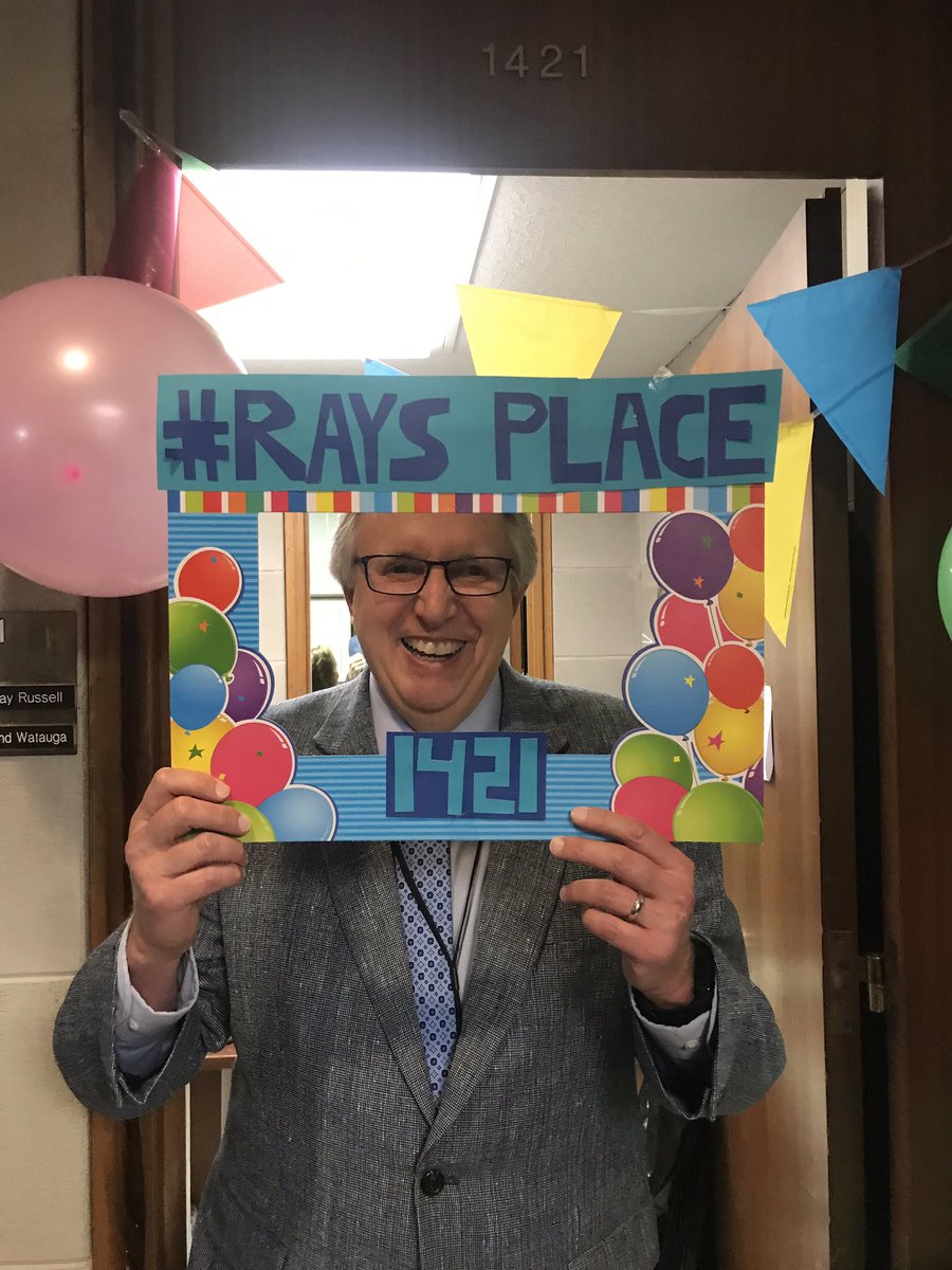 Clemmons4NC's tweet photo. What do we do when one of our @nchousedems Freshmen colleagues get moved to small office with no windows? Throw an office warming party with an appropriately sized plant that needs no light! @RayRussellforNC @juliefornc @NCDemParty #raysplace https://t.co/Tmnn0t6r5W