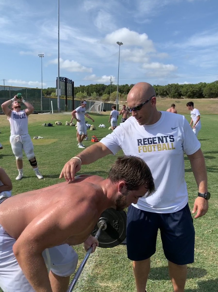 CoachBrydon's tweet photo. We have the GOAT high school Sports Performance Director, @sammie_thubull.  This dude can turn a practice field into a giant gym/weightroom in an instant.  @RSA_Athletics https://t.co/HNllE8U8qK
