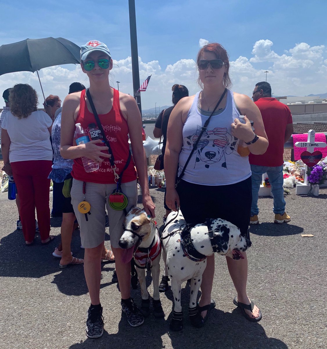 NealRosendorf's tweet photo. As a Jew I find myself perpetually attuned to the myriad ways decent people perform Mitzvot, the righteous acts of care and attention that contribute to Tikkun Olam, the Repair of the World. These professional trainers have brought their service dogs to Walmart as comfort-givers. https://t.co/G3dNgVOfIL