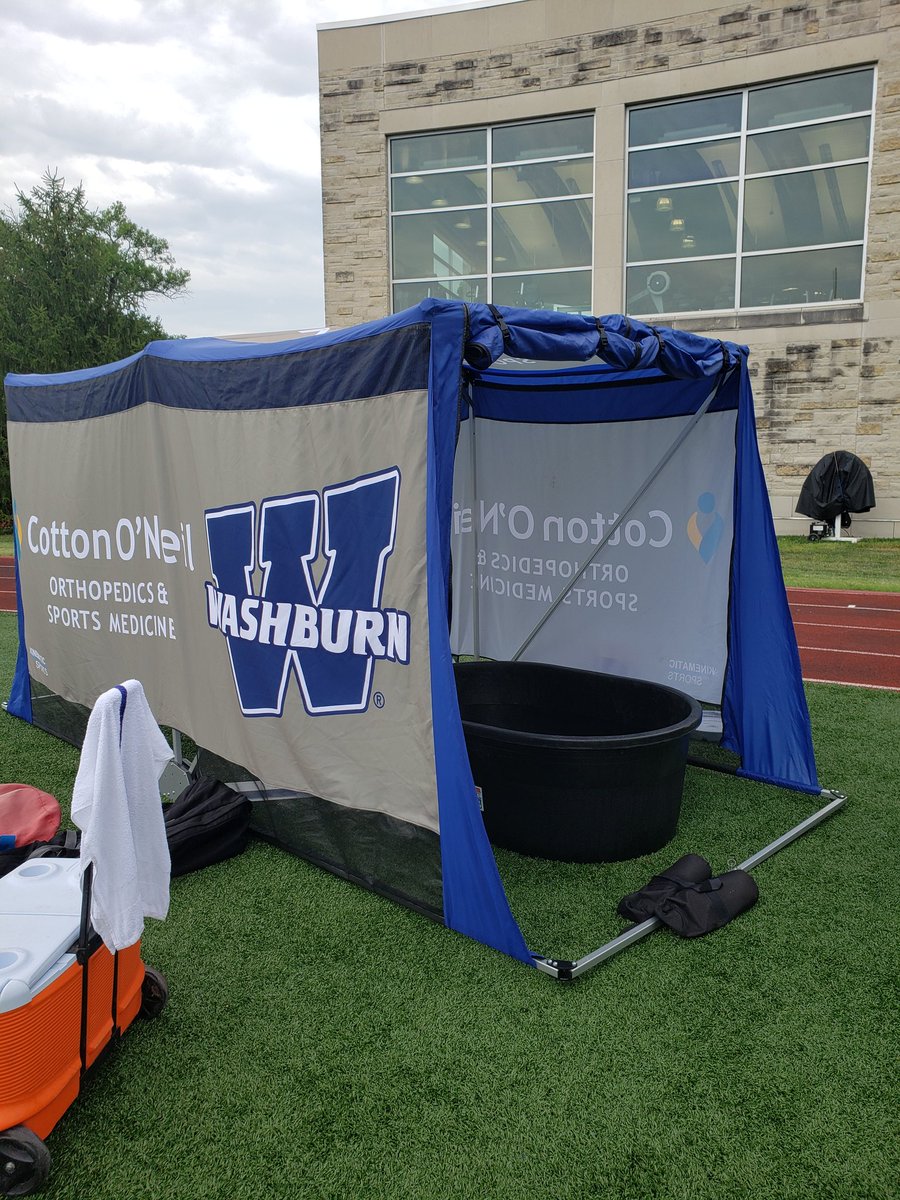 It was a great afternoon to review emergency response skills including heat illness cooling, splinting,  spinal immobilization,  and emergency oxygen with our <a href="/co_sportsmed/">Stormont Vail Sports Medicine</a> physicians #bettertogether