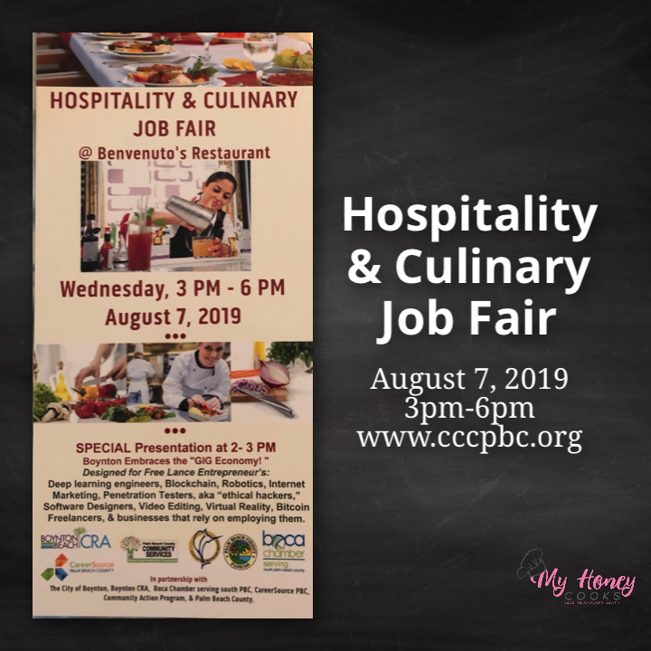 My_Honey_Cooks's tweet photo. #hospitality #culinary #jobfair #communitycaringcenter #benvenutosrestaurant #boyntonbeach #myhoneycooks https://t.co/2M9oD2TWrJ