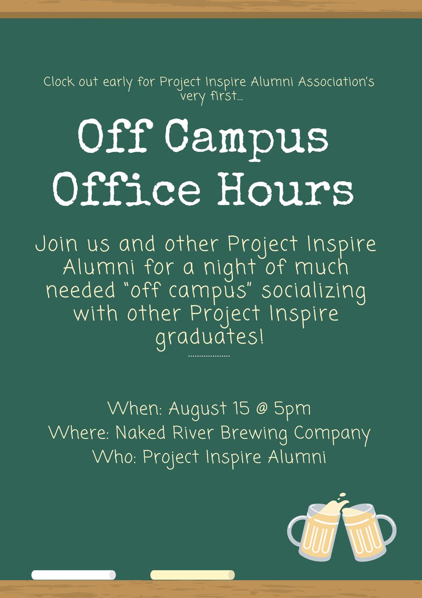 AlumniPi's tweet photo. Don’t miss out!! This will be the first of a series of monthly social events for @inspiretn alumni! #tellyofriends #offcampusofficehours #piaa https://t.co/NvHMjjf7zr
