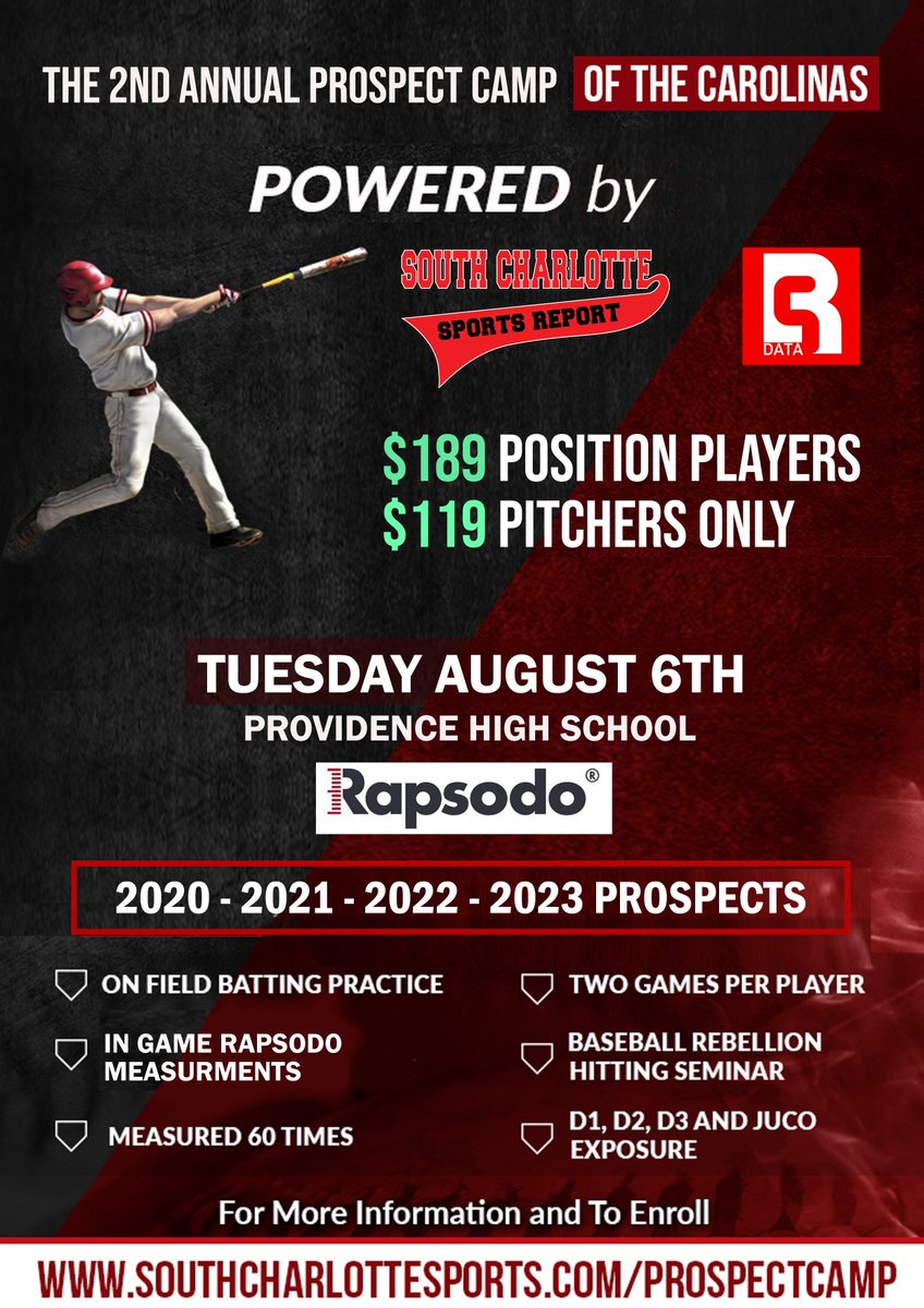 SCSportsReport's tweet image. COLLEGE COACHES - We have a strong group of prospects set to take the field at Providence HS Tues. morning.   Kids that are ready for each level of play.  Come take a look..   If we haven't spoken already, email   TrippRoakes@gmail.com and I can give you the schedule &amp;amp; prospects.