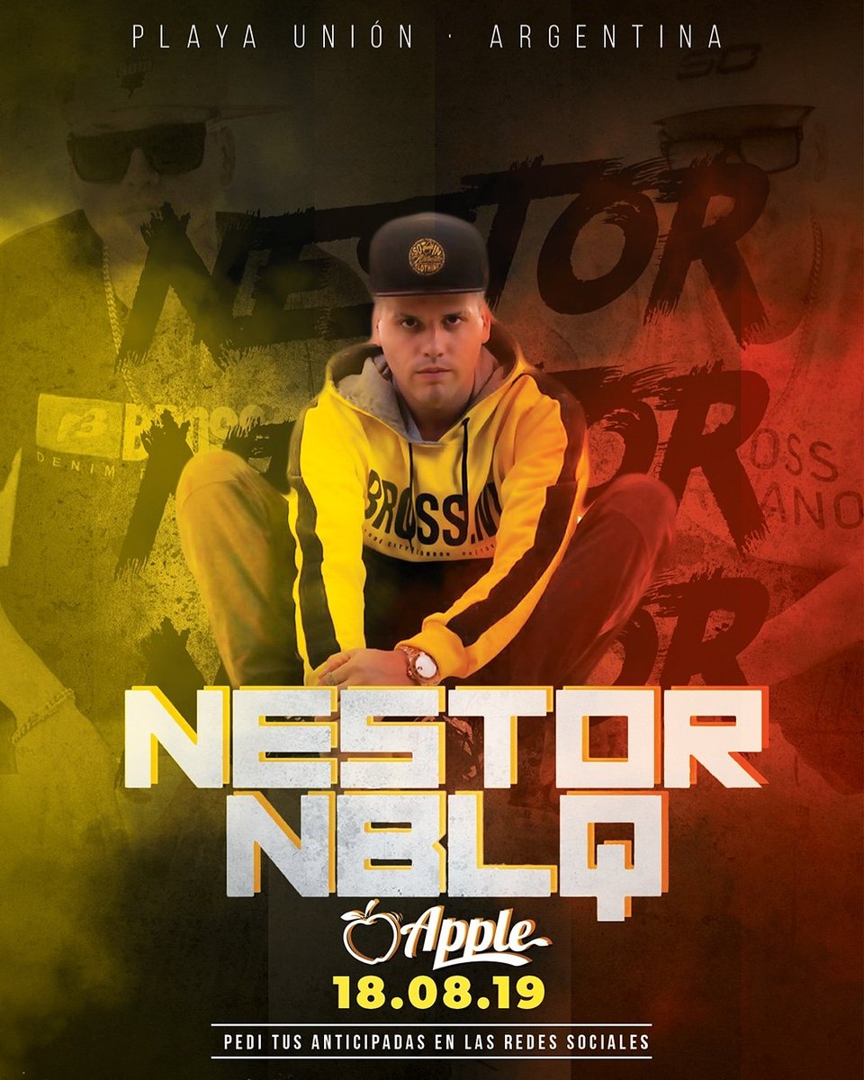 ApplePlayaUnion's tweet photo. 💣 Explota #PlayaUnion 💥 Tremenda Noche en #ApplePlaya🍏 con el Show en Vivo del Gran
☆ @nestor_nblq ☆
> Domingo 18 de Agosto
> ANTICIPADAS
▪︎ 1° Preventa > ( Mie.07 - Jue.08 ) • $ 200 •
▪︎ 2° Preventa > ( del Vie.09 al Mie.14 ) • $ 300 •
Banda Invitada < #MaxiEne > https://t.co/ZhuLemroaY