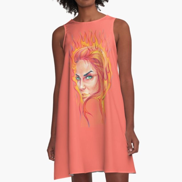 edrawings38art's tweet photo. Check out the A-Line #dresses in my @redbubble shop >https://t.co/mZDC16oKx5 🔥

#art #design #clothing #clothes #dress #apparel #fashion #livingcoral #starspattern #flames #woman #female #colorful #summerstyle #musthave #coolstuff #giftidea #giftsforher #treatyoself #redbubble https://t.co/1SKhfdY7rR