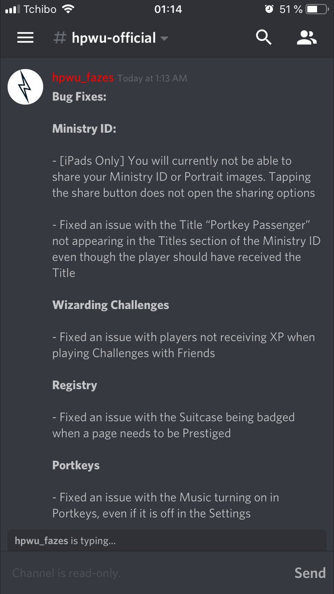 HerrMuggle's tweet photo. 2.2 bug fixes #WizardsUnite #Fazes https://t.co/qmByAbtEdc
