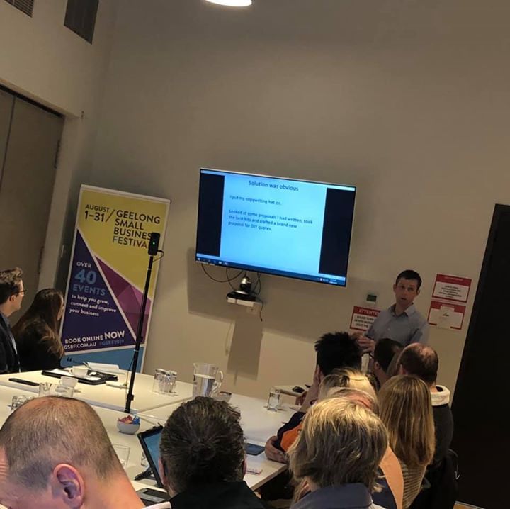 EcoDevGeelong's tweet photo. #GSBF2019 #ecodevgeelong The Ultimate Quote event #Easternhub learn to improve your business leads to land clients, customers and Sales https://t.co/YqvXDh6Yqz https://t.co/AQmc7G80Qq