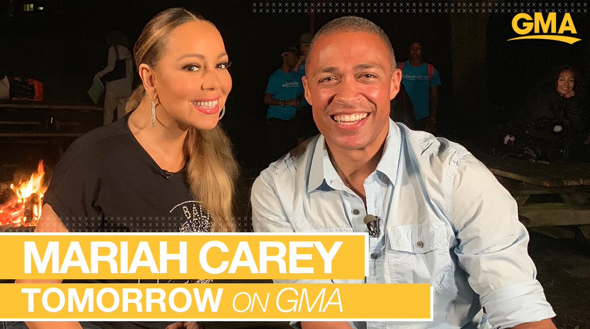 GMA's tweet photo. TOMORROW ON @GMA: @tjholmes' one-on-one interview with the legendary @MariahCarey! https://t.co/l4qI7Czr7e