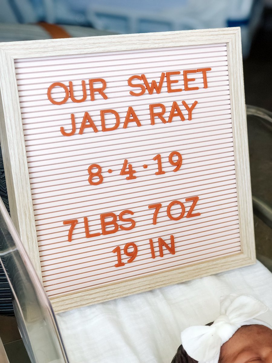 rayonenicole's tweet photo. Our Sweet Jada Ray is finally here!
She made her grand entrance yesterday, on her due date at 6:11pm. We are so in love and feel so complete!💕

#JadaRayRamirez #LoveAtFirstSight https://t.co/LX0MJTFMQL