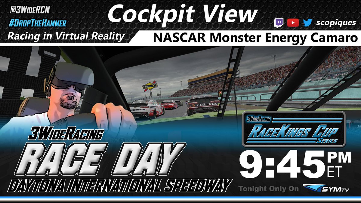 scopiques's tweet photo. Broadcasting @PPG_Racing #39 VR Driver view for @3WideRCN race tonight! Green flag at 9:45 PM Eastern. #DropTheHammer 

Twitch: https://t.co/eEm8SbHIS5
YouTube: https://t.co/uNPEZKRedW

Full field broadcast by @sym_tv
https://t.co/VaFUd4EEPm https://t.co/HbBytByxhn