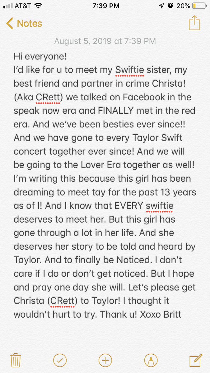 Brittney_Moder's tweet photo. I thought it wouldn’t hurt to try this. But please get this beautiful girl to @taylorswift13 @YourSoGorgrepTS @taylornation13 #getCRetttotaylor #loverera #sheneedsahug ❤️❤️❤️ https://t.co/q5stjg4hYW
