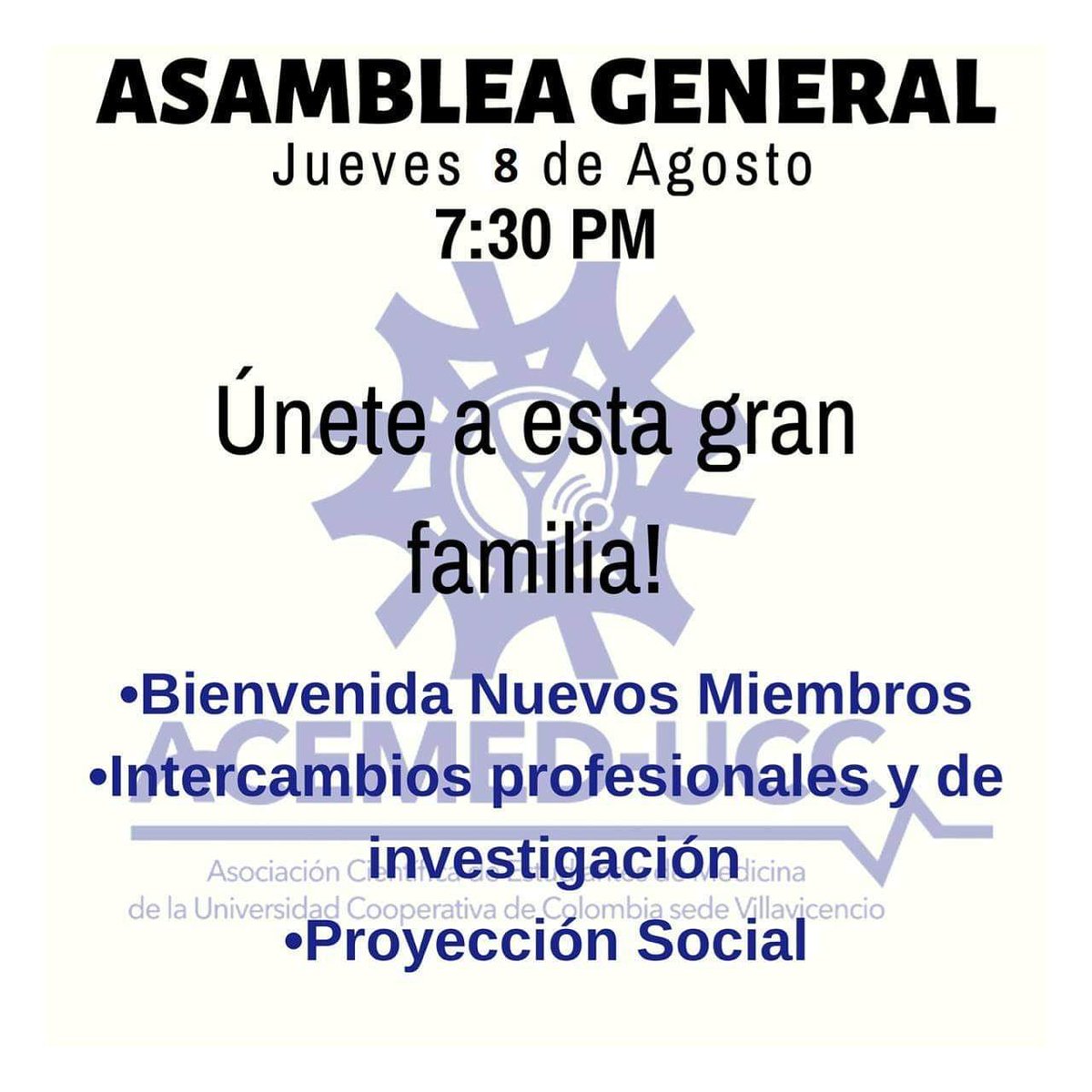 ACEMED-UCC - ASCEMCOL tweet media
