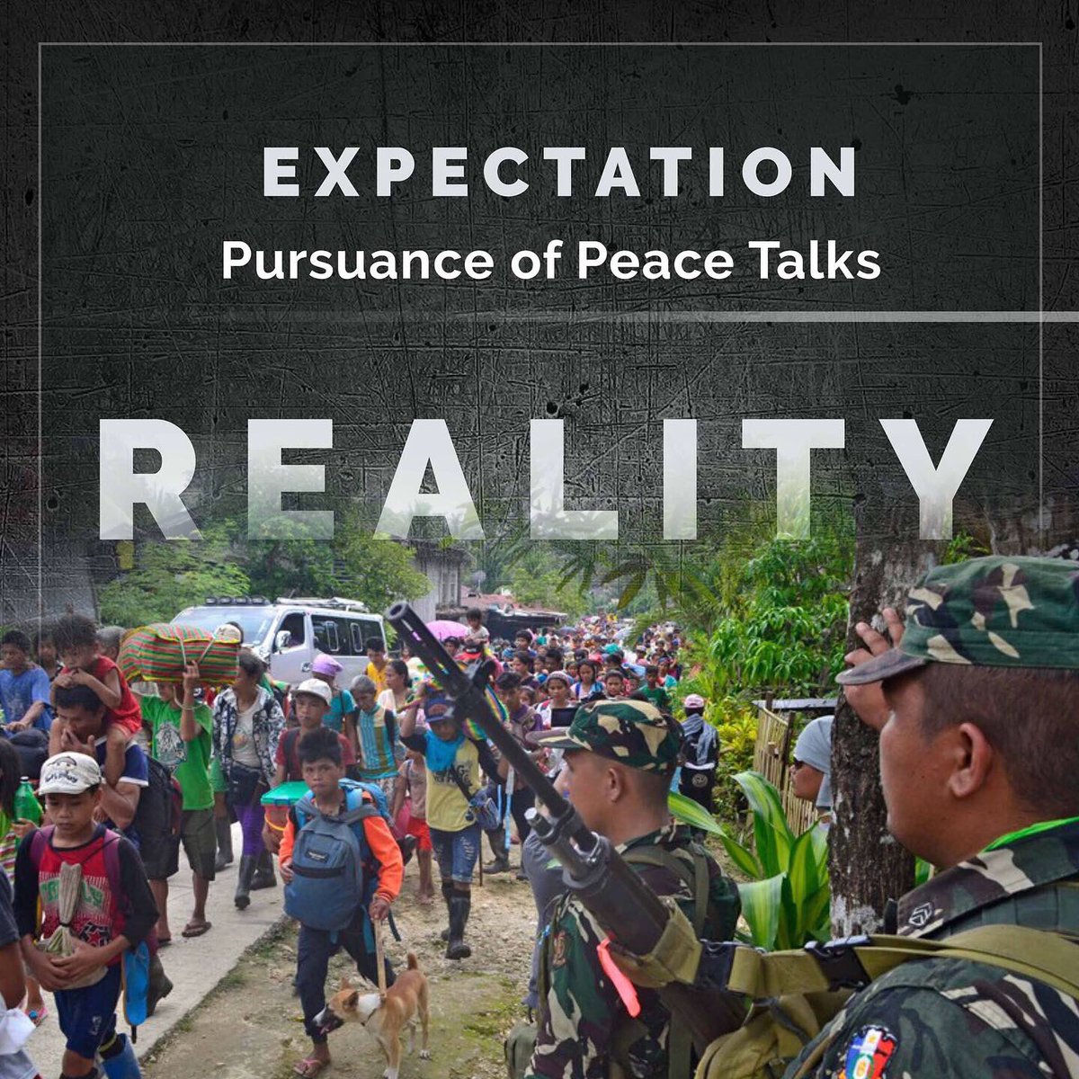 _rainbowfighter's tweet photo. #MartialLawInMindanao is anti-peace. Destroying Marawi City and the lives of many Muslims in Mindanao is anti-peace. Corruption in Mindanao is anti-peace.
#DuterteReality https://t.co/CNRlehc6pN