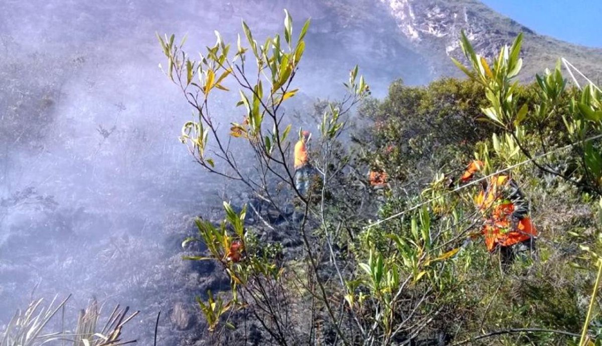 PeruECpe's tweet photo. Amazonas: incendio cerca a fortaleza de #Kuélap aún no ha sido controlado | FOTOS ► https://t.co/kYeMZRUnsA https://t.co/JGeE11574r