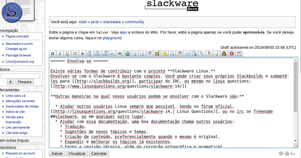 O projeto que eu amo! <a href="/slackwarelinux/">Slackware Linux</a>