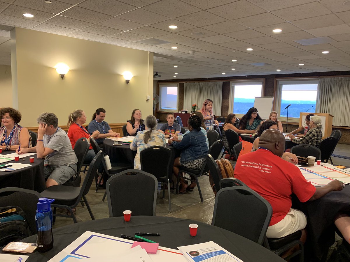 ProLearnMTA's tweet photo. A great group discussion about the effects of racism at the EMAC Rap. #mtasummer https://t.co/UPQph4vz9b