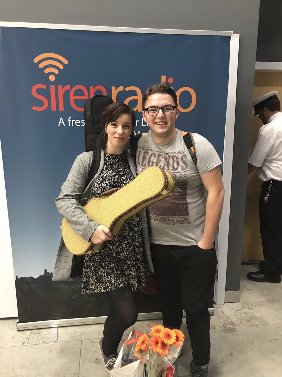 KaiJValentine's tweet photo. Thank you to everybody who tuned in to my final ever show on @SirenFM. Thanks to @SarahMHMusic @Finchany90 & @theedwellman for a wonderful evening. Here is the University security chucking us out. #GreatSendOff! https://t.co/RLBujcyGjG
