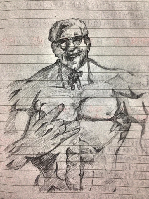 #お前のふざけた絵と真面目な絵を比較してみろ 
は?どれもクソ真面目だよ!
ちなみに最後は高校時代の嫌いだった先生 