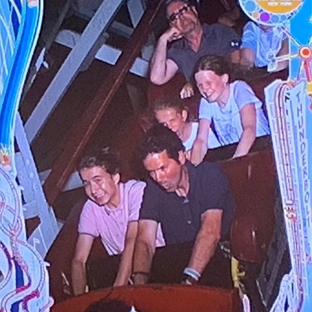 Possibly the greatest and grainiest  father-son photo ever! Riding the Coney Island Cyclone. One of us appears to be fearing for his life while the other not so much. #nyc bit.ly/2T7ogkW