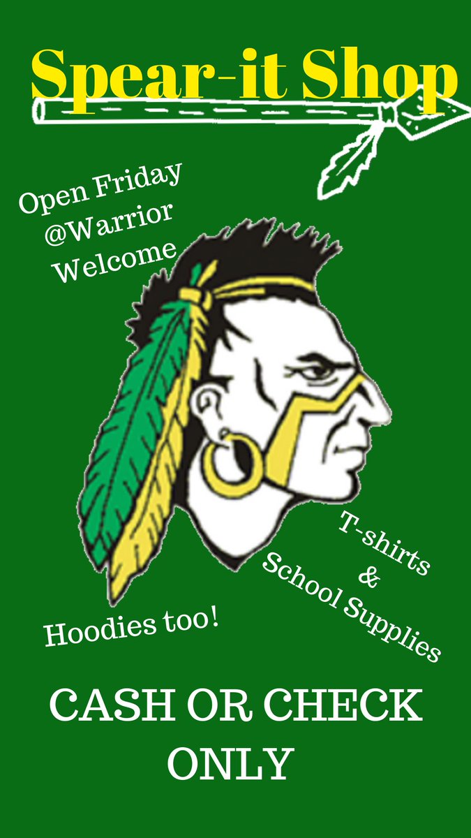 Interested in buying some new school gear? We’ll be selling during Warrior Welcome this Friday! Come say Hey😁 (Cash and Check ONLY)
