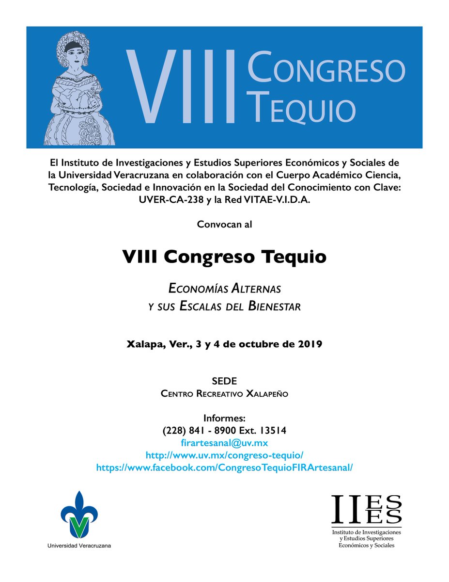 ¿Te interesa participar el VII Congreso Tequio?, conoce las modalidades en las que puedes ser parte accediendo en el siguiente enlace: uv.mx/congreso-tequi…
Apresurate la convocatoria cierra el 10 de septiembre.