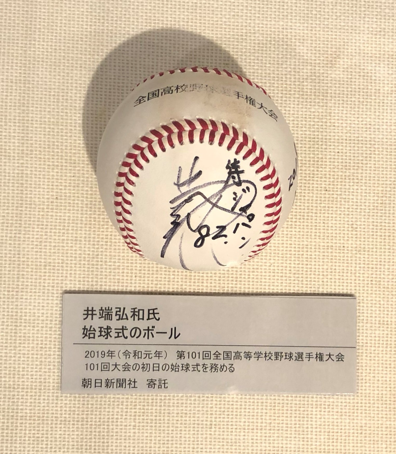 井端選手のサインボール 侍ジャパン 井端弘和氏 直筆サインボール 貴重