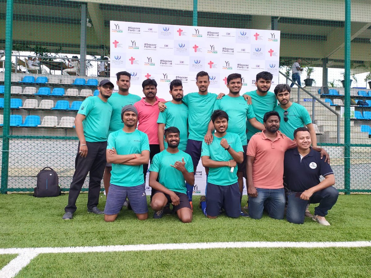 avohii's tweet photo. Team avohi participated in.#soccerforgood tournament organized by @YiTweets at @sports_pdcse, Yelahanka with other teams from @LifeAtHGS, @Arm, @tvsmotorcompany , @Sonata_Software, @HotelEmpire and @BLRAirport 
#stopchildabuse #Yi4children #Yimasoom #football #teamavohi https://t.co/BEs3DbBvG7
