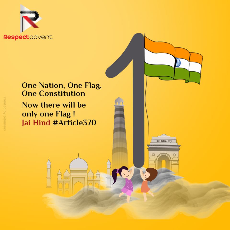 आज़ादी तो हमने 1947 में पा ली थी, पर आज हम पुरे आज़ाद हो गए है |

Dear Prime Minister Sir Narendra Modi Ji, and home minister Amit Shah Ji, Thank you.

Never thought we’d see this day. 
Congratulations to all the Indians. Jai Hind!🇮🇳

#370Abolished #370gaya #UnitedIndia
#OneIndia