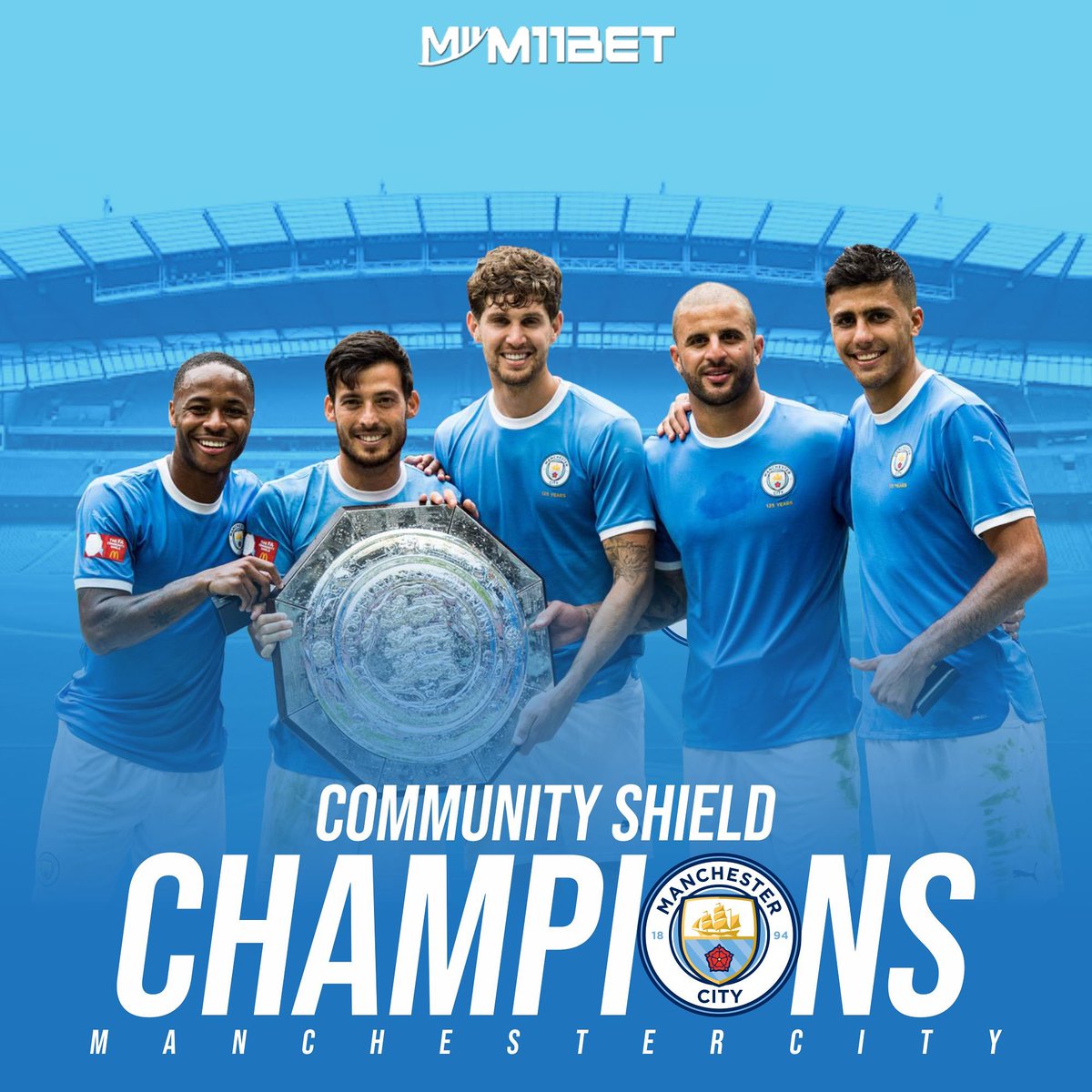 M11bet1's tweet photo. Menang dari #Liverpool , ini adalah gelar ke-5 #CommunityShield #ManchesterCity ✨😏

#m11bet #m11bola #beritabola #bola #inggris #premierleague #facup #lfc #pepguardiola #bolainggris #ligapremier #infobola #hasilbola https://t.co/q7cFD7kovQ