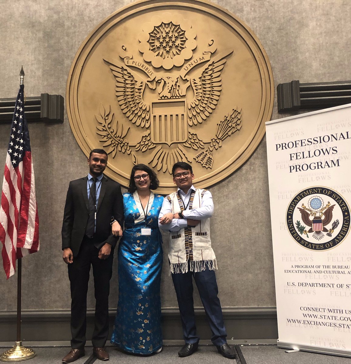USEmbassyNepal's tweet image. Three emerging business leaders Sneha Koirala, Kishun Ghalan, &amp;amp; Raghavendra Mahto recently completed their Spring @ProFellows Program hosted by the @UofOklahoma in the US on Economic Empowerment.
We hope to see these young leaders make a mark in #Nepal &amp;amp; wish them all the best!