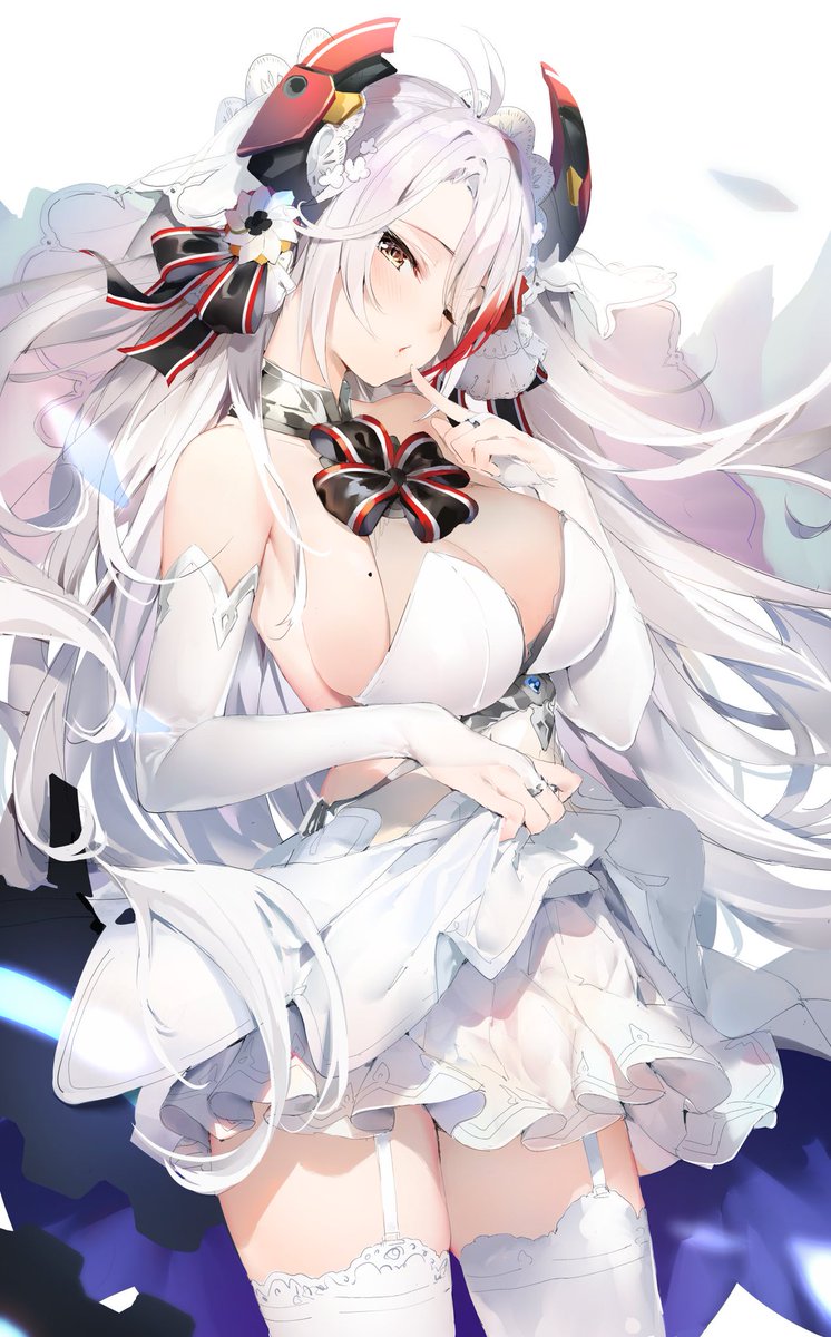 She yawn trying on a specific outfit for #MaidMonday but she in a wedding dress.
