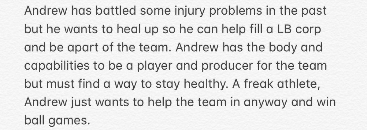 WarrFootball's tweet photo. Day 29: โ
#PlayerPreview: Andrew Cox https://t.co/It3j8T9WBZ