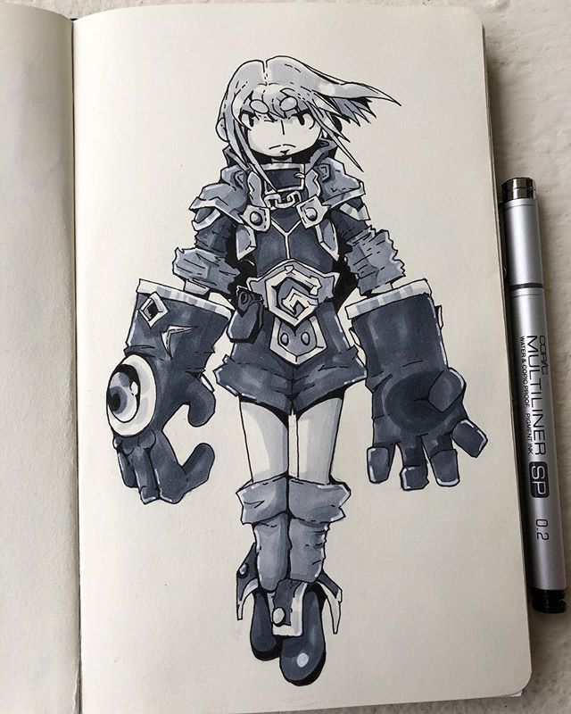 _natzcorner_'s tweet photo. Just downloaded #battlechasersnightwar for some old school RPG action on my iPhone. Good excuse for a fanart of Gully. #sketch #sketchbook #illustration #illustrator #fanart #moleskine #characterdesign #art #artist #artistsoninstagram #gameart #copicmark… https://t.co/VlxCFYI6Jg https://t.co/5LbU41FhX6