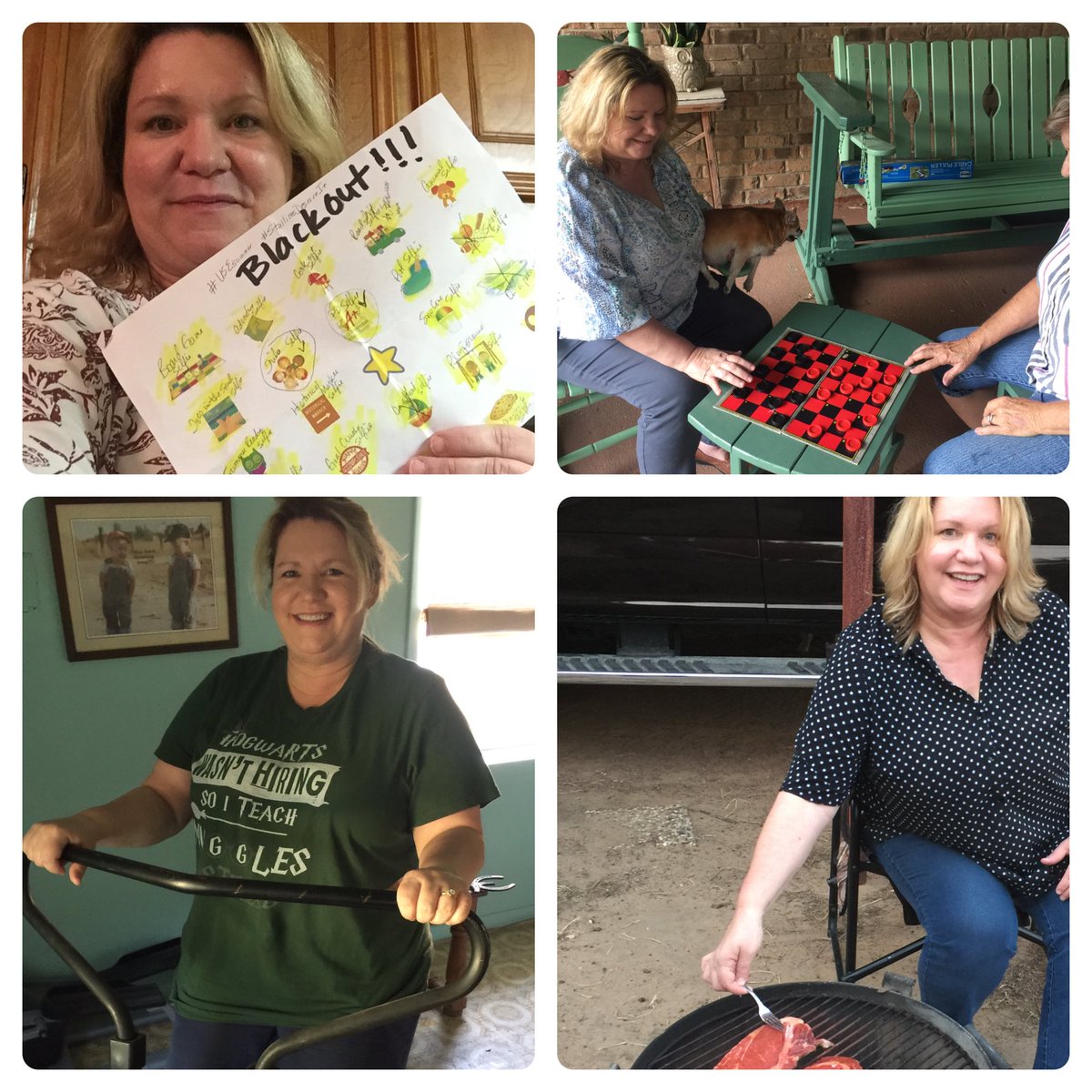 Goal Crushing Bingo Blackout, playing board game with my mother-in-law, exercising, &amp; a rib-eye steak cookout. #USEsummer  #StallionsDeserveIt