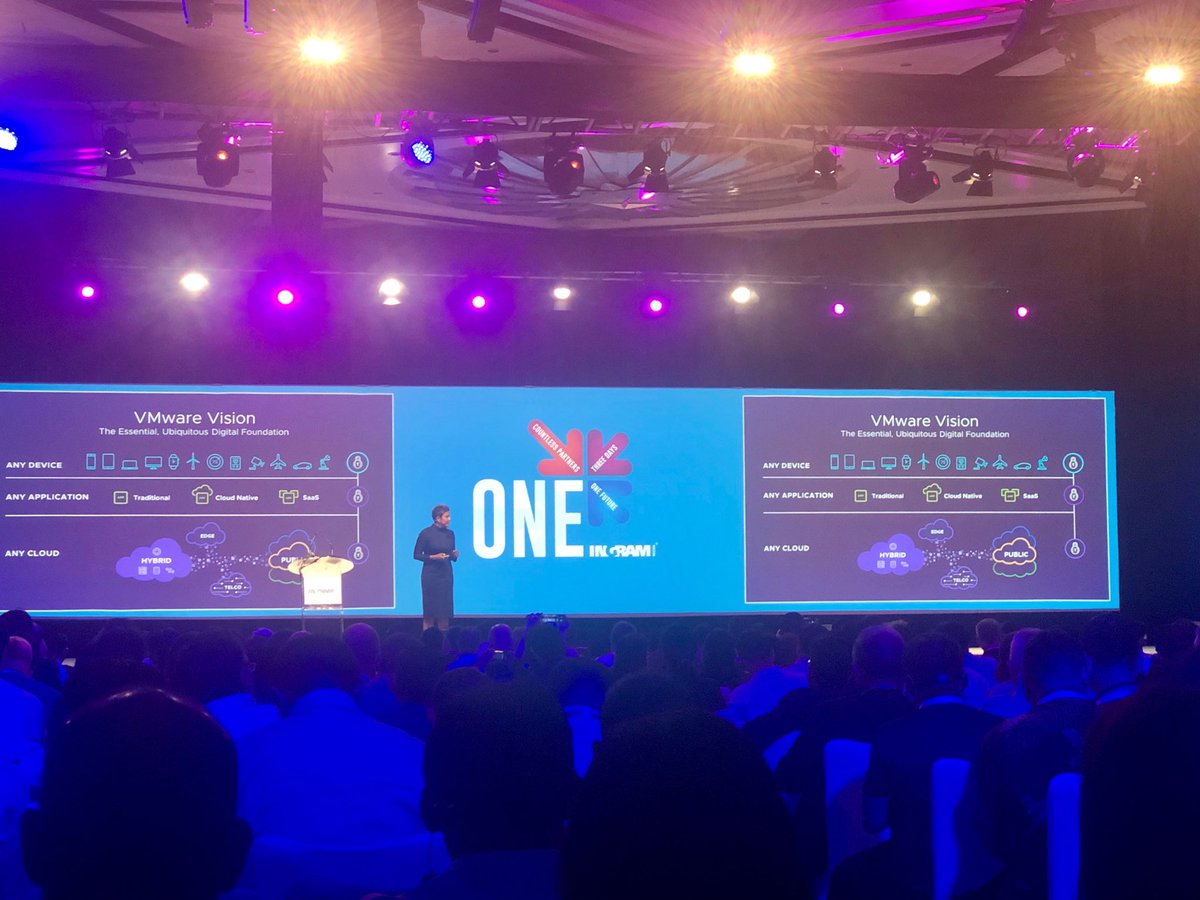 MattZwol's tweet photo. @UmaThana at #IngramMicroONEAPAC on the @VMware journey to be the essential platform company across all major clouds https://t.co/vuCrNEqcpM