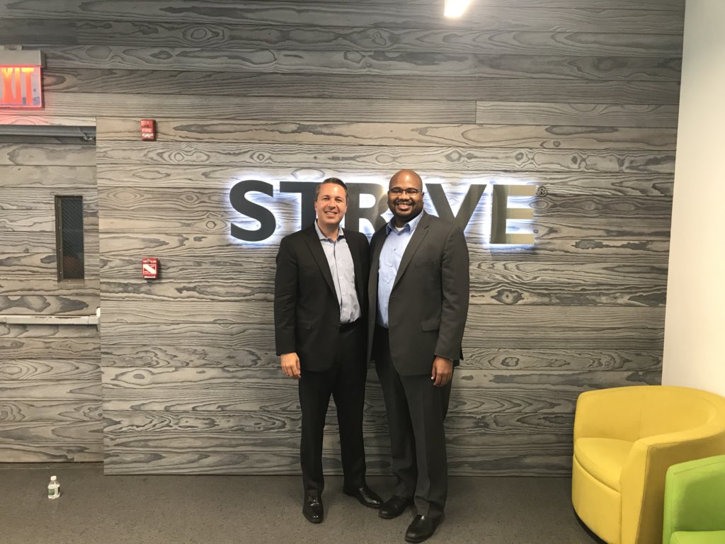 philip_weinberg's tweet photo. Thanks for the visit to STRIVE, @MatthewStephenW. Our beautiful new training center in NYC would not be possible  without the support of you &amp; @galeabrewer.  #Harlem #NYC https://t.co/3BikX4RJip