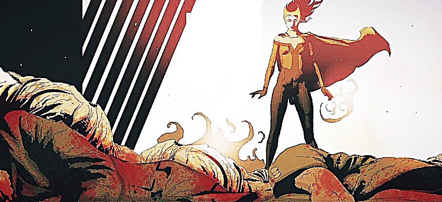 Renewaled's tweet photo. that’s when she started to laugh.  Her hands running through her hair, blood from those she slaughtered painted the black a darker color.  
“God.... I’ve never felt so alive before.” She said laughing as hard as she could.  

“I want more..” 
Knull would be proud.
#TemporalRedux https://t.co/VQx4S5PAXB