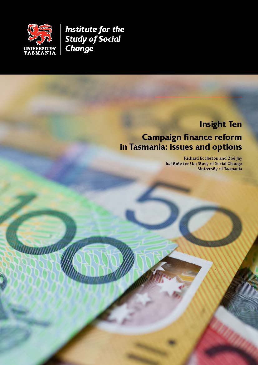 ISC_UTAS's tweet photo. There has been a lot of interest in our latest Insight Report on Campaign Finance reform in Tasmania. The full report is available https://t.co/Ys5yQMnZ6C
#politas #campaigndisclosure #Tasmania @UTAS_ https://t.co/tjokUZHn3N