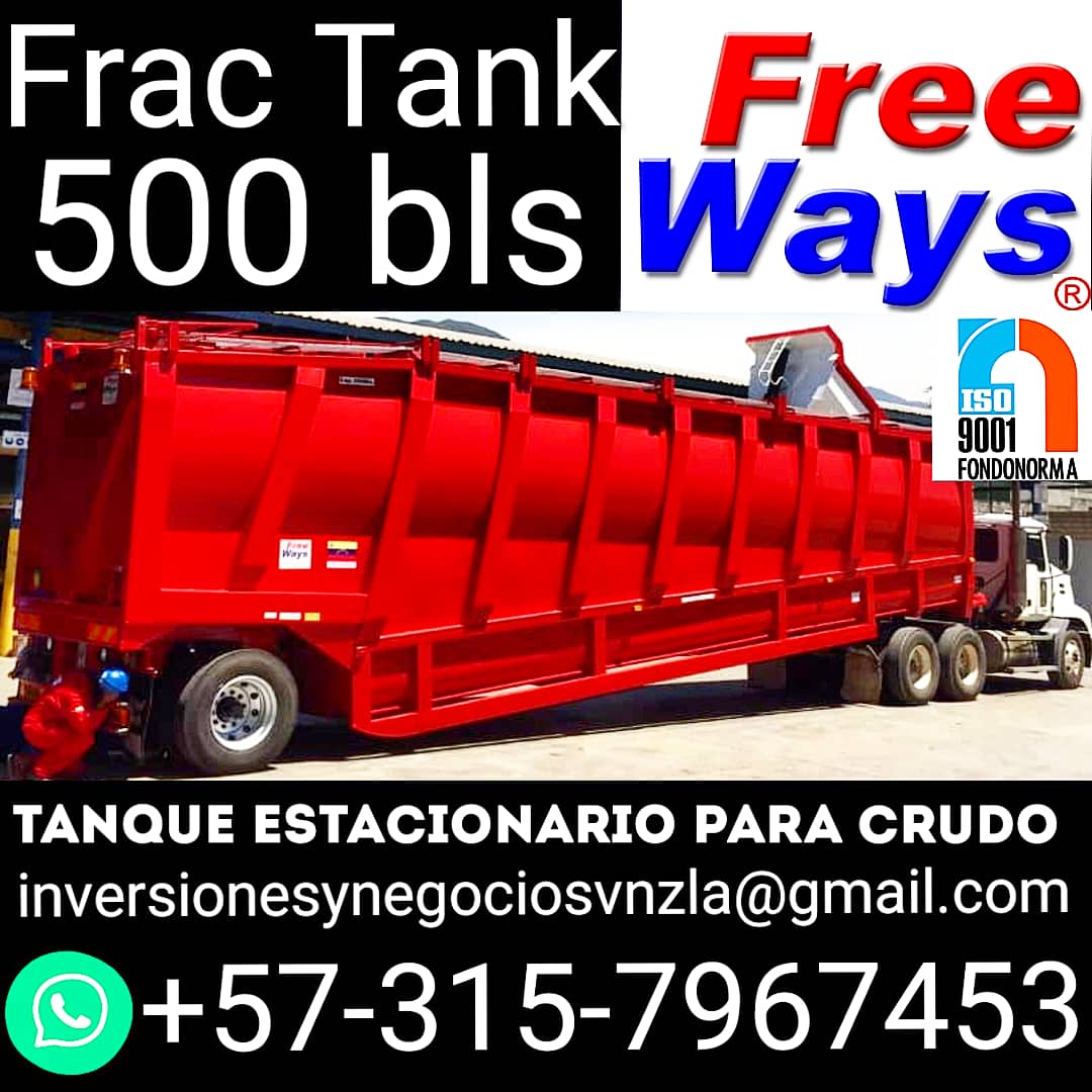 Negociosenvnzla's tweet photo. Frac Trank o tanque estacionario para almacenamiento de crudos (Petróleo).
#frac #tank #fractank #oilfield #oilindustry #oilandgas #petroleum #petróleo #drilling #drillingoil #pozopetrolero #serviciospetroleros #equipospetroleros #crudeoil #oilservices #petroleumservices https://t.co/aZT9e3J2OS