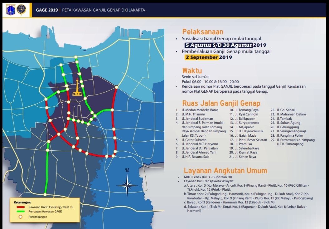 etalks_podcast's tweet photo. E-News Flash!

Berikut informasi terkait perluasan daerah ganjil-genap di DKI Jakarta. Sudah mulai dari Senin kemarin, dan akan berlaku penuh di September 2019.

Ya siap-siap aja pada nabung buat beli mobil baru dah. https://t.co/PwliL2WB1N
