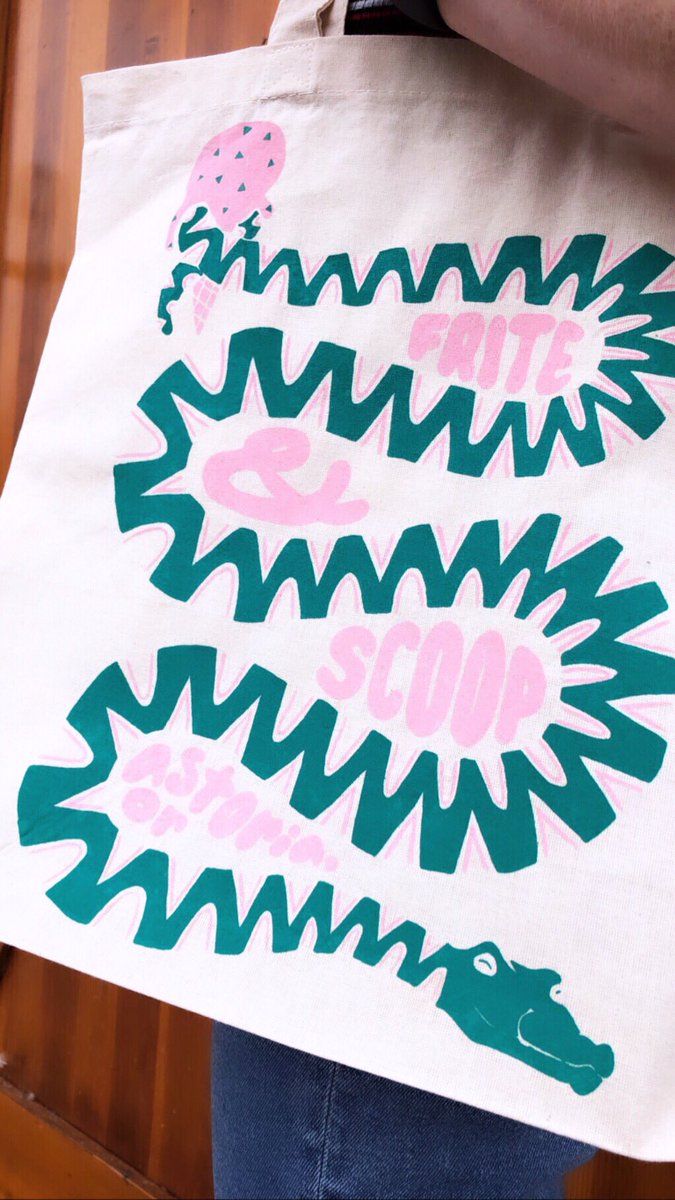 friteandscoop's tweet photo. Peep our cool new tote bags! They were designed and printed at Lodestar Goods here in Astoria. https://t.co/2PhcvPQ1de