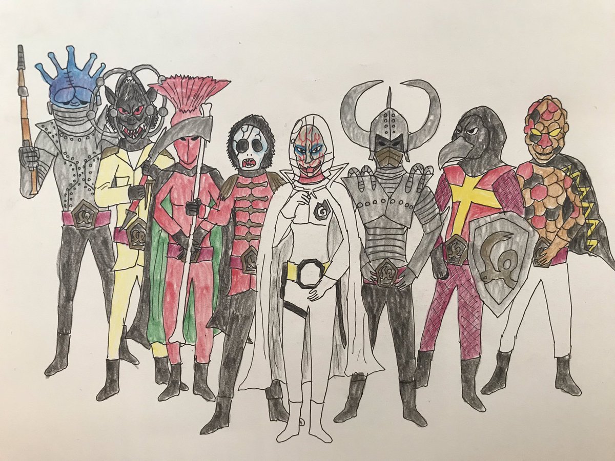 Z ゼータ クロス 特撮コレクター در توییتر 仮面ライダーストロンガーより 第一陣のデルザー魔人 左から隊長ブランク 狼長官 ドクターケイト ドクロ少佐 ジェネラルシャドウ 鋼鉄参謀 荒ワシ師団長 岩石男爵 特撮絵描きさんと繋がりたい 仮面ライダー