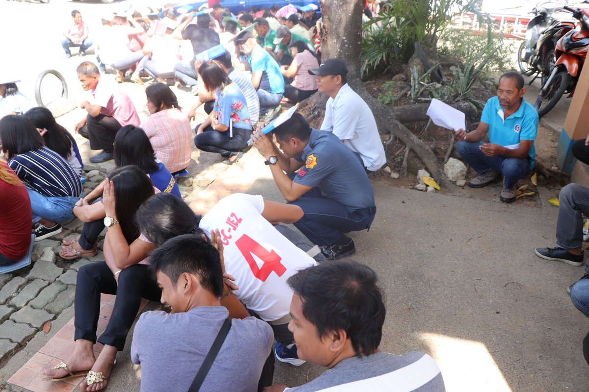 Pclosdn's tweet photo. At about 9:30 AM, August 6, 2019, PCLOSDN personnel joined the Earthquake Drill Exercise conducted by CDRRMO and participated by the different agency of Local Government Unit of Surigao City. https://t.co/EXDZI9QlCL